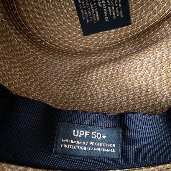 Eric Javits Straw Tan Hat with Black Band - Picture 7 of 9